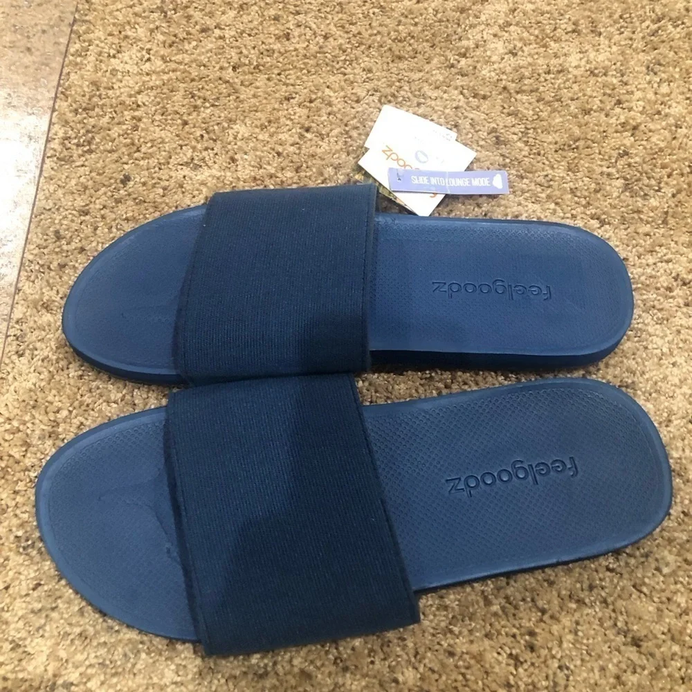 Feelgoodz / NWT/ Men’s Easy Day Slides color: River XL